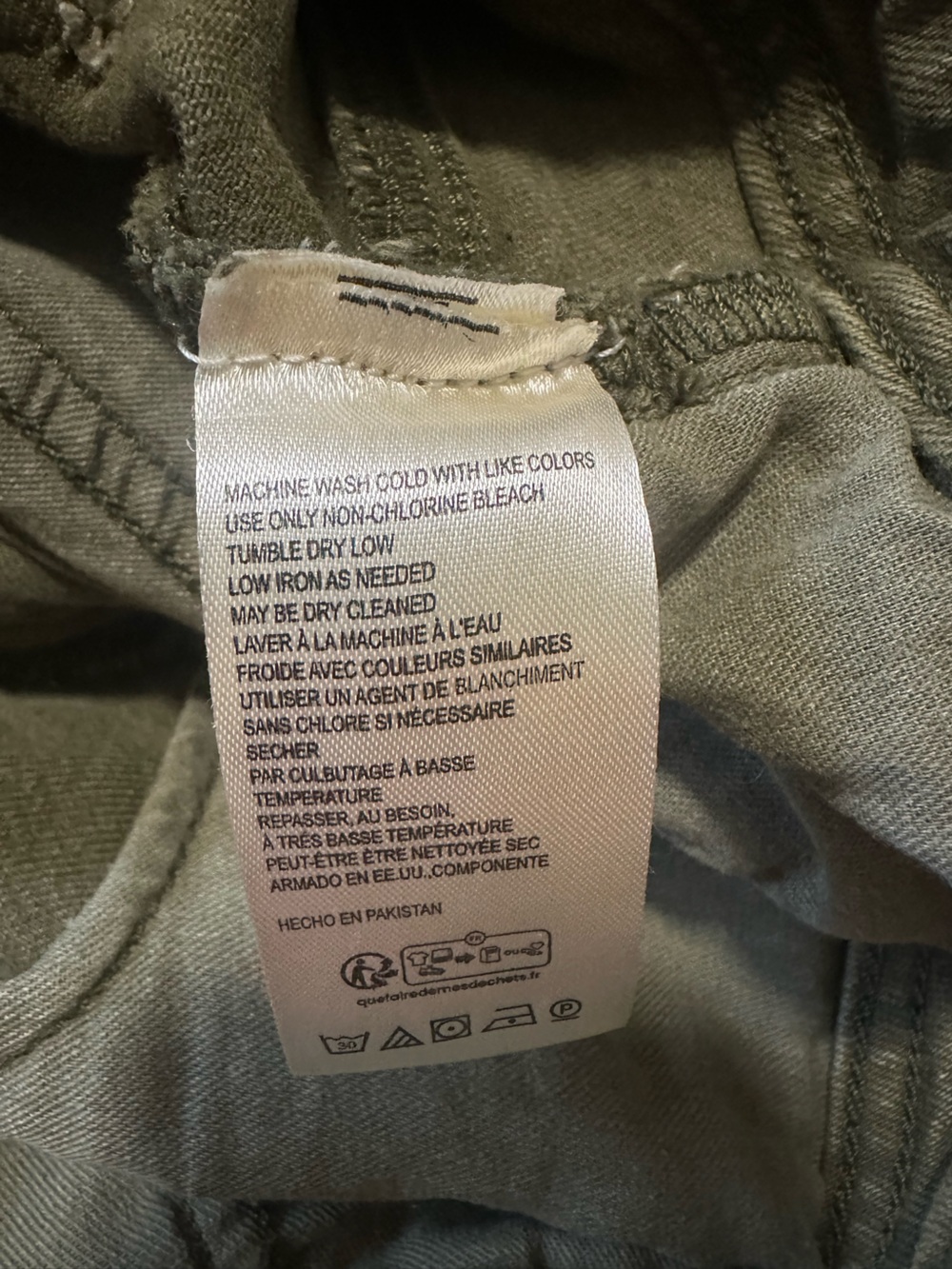The Lonnie Cuffed High-Rise Crop Jeans by Pilcro army green size 31 - Picture 4 of 11
